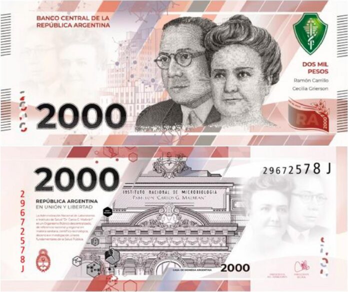 El Banco Central de la República Argentina (BCRA) decidió dedicar el nuevo billete de $2.000 a dos personalidades destacados de la historia científica y médica del país.